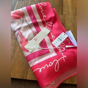New Pink and Red Floral Scarf